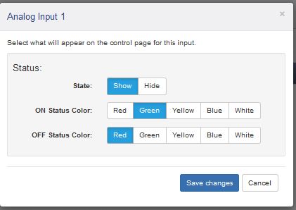 400 Series Control Page Digital Input Widget Editor Window