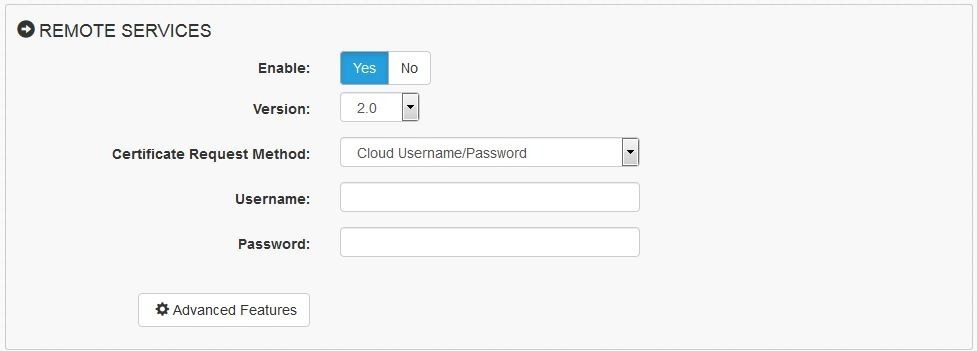 400 Series Remote Services Info Page
