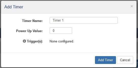 400 Series I/O Setup Timers Edit Window