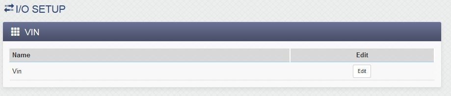 400 Series I/O Setup VIN Window