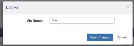 400 Series I/O Setup VIN Edit Window