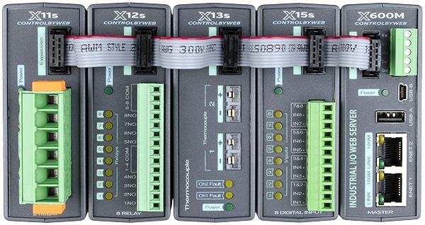 ControlByWeb Devices Connected with Ribbon Cable Connector