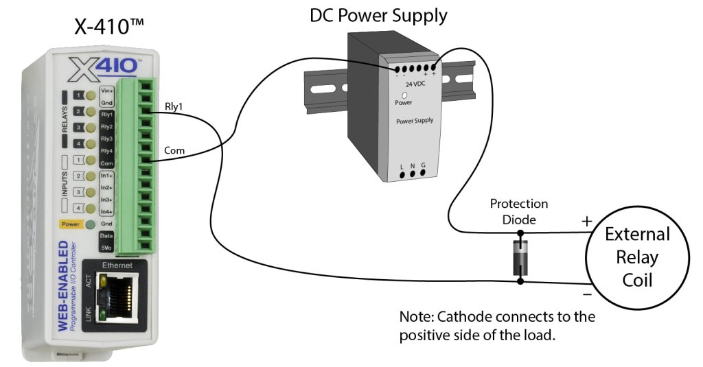 X-410 DC Contact Protection Diagram