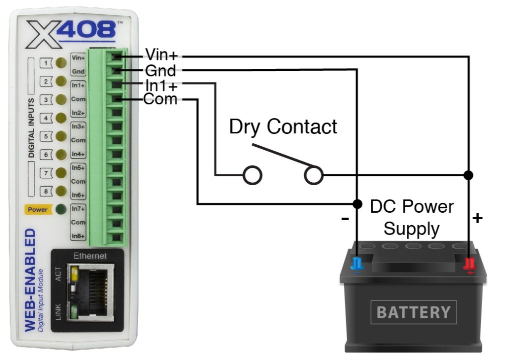 X-408 Dry Contact Diagram