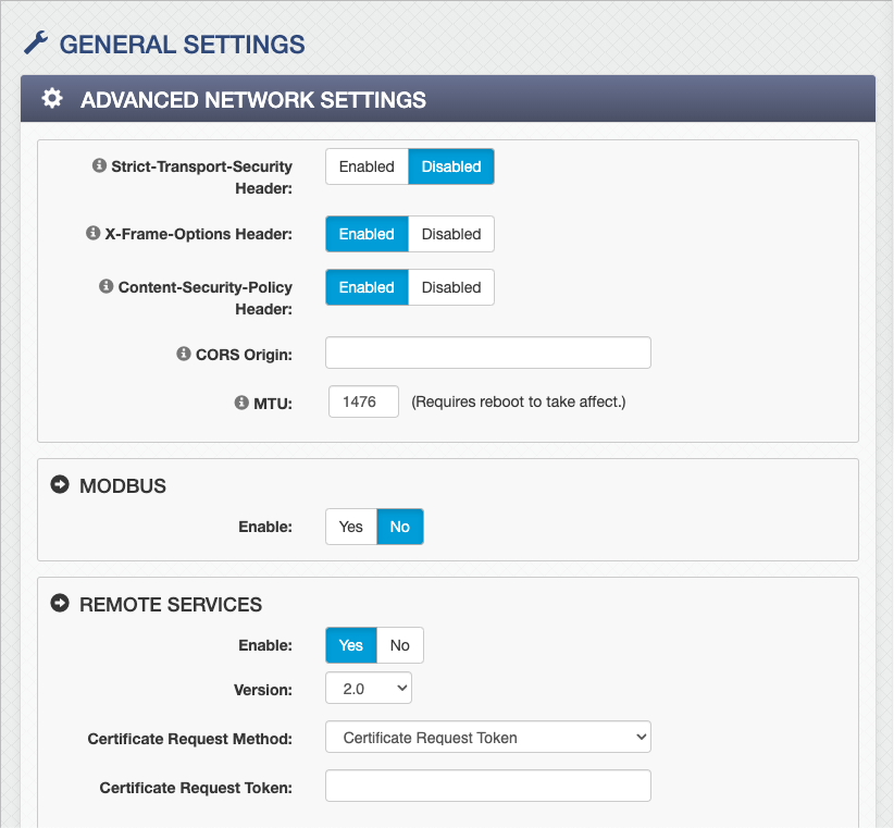 Advanced Network Security Settings
