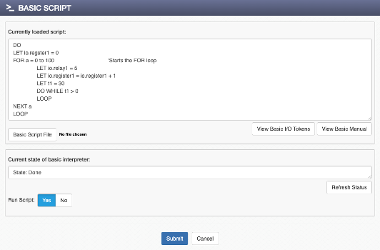 Basic Script Interpreter Screenshot