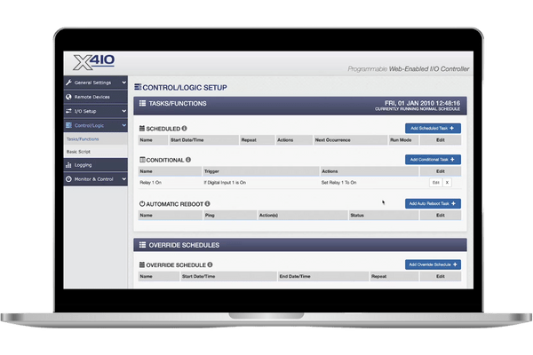 X-410 firmware screenshot