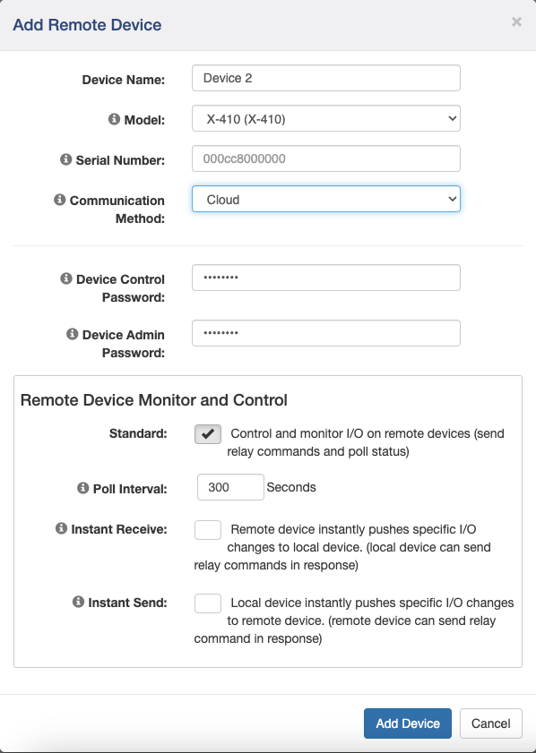 Update Remote Device Settings