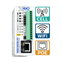 Single X-410 with Cell, WiFi, and POE icons
