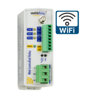 WebRelay Wireless™ WiFi-enabled single relay and input module with temperature sensor support