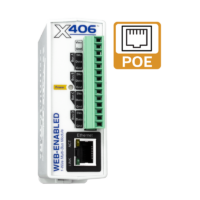 X-406™ 1-Wire Multi-Bus Module supporting up to 64 temperature and humidity sensors across 4 independent channels