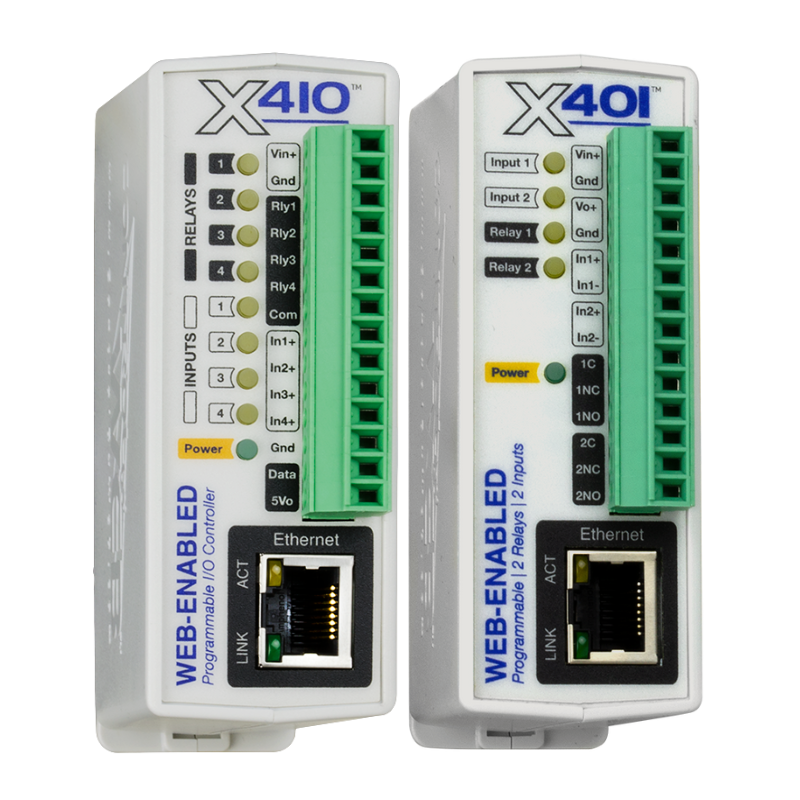 X-410 and X-401 programmable controllers 