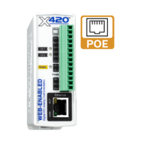X-420 Instrumentation-Grade Data Acquisition Module with 4 analog inputs, 2 digital I/O, and support for temperature sensors