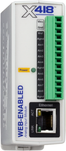 X-418 Web-Enabled, Multi-Function 8-Channel Analog Input Module