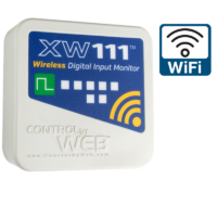 XW-111 WiFi-enabled digital input monitor with two inputs for switch-state closure sensors